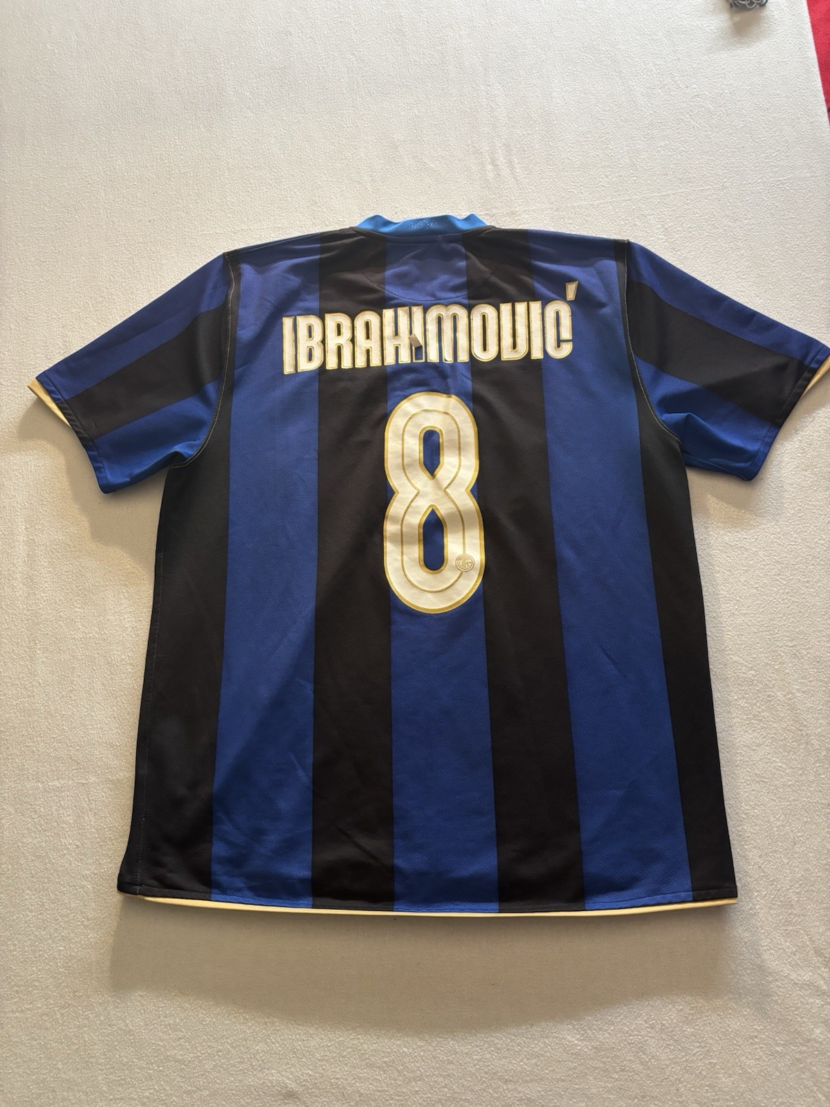Zlatan Ibrahimovic #8 Inter Milan 2008-09 Home Jersey Nike Authentic L From JP