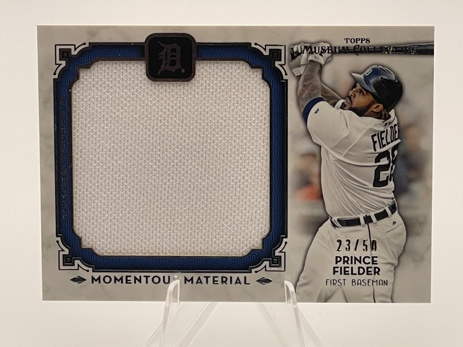 Prince Fielder 2014 Topps Museum Collection Momentous Material Jumbo Relic /50