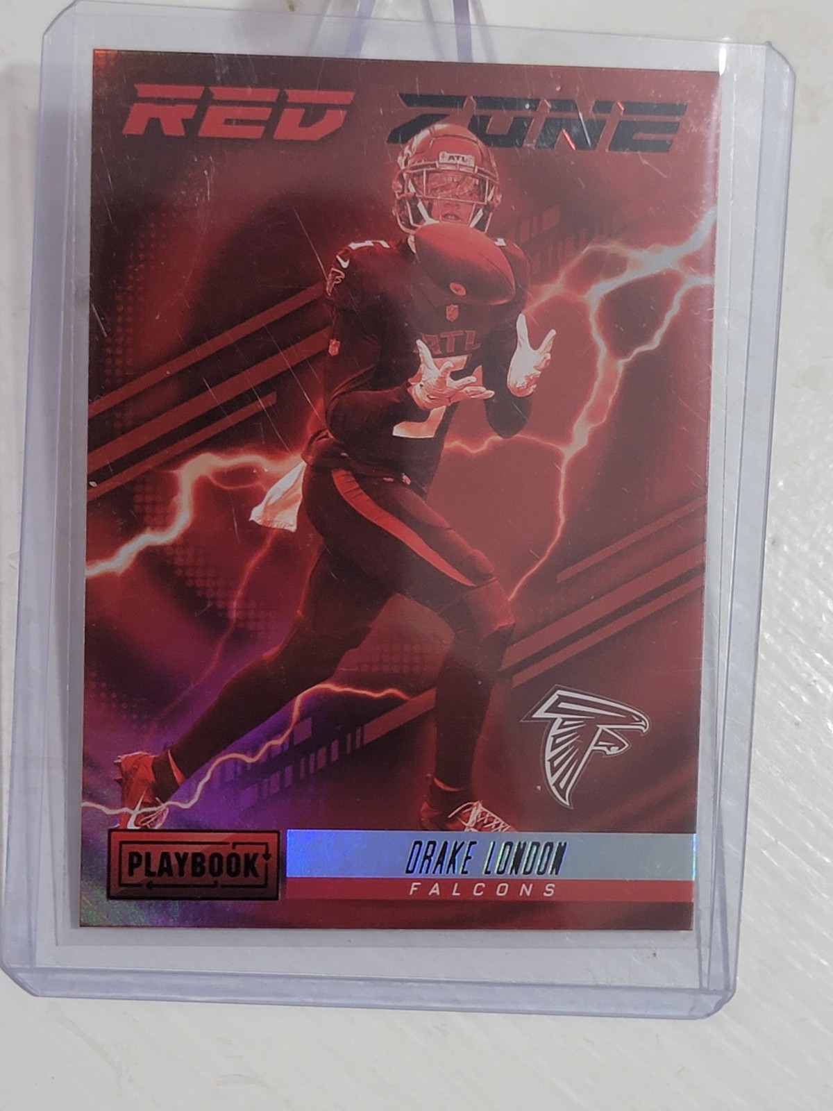 Drake London 2022 Panini Playbook Red Zone #RZ-24 Rookie – Falcons