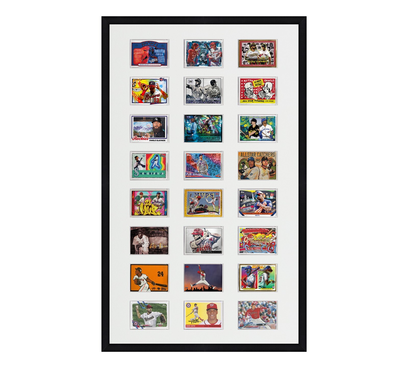 Card Frame For Magnetic Holders Holds (24) Ultra Pro 1 One Touch/BCW +UV Option