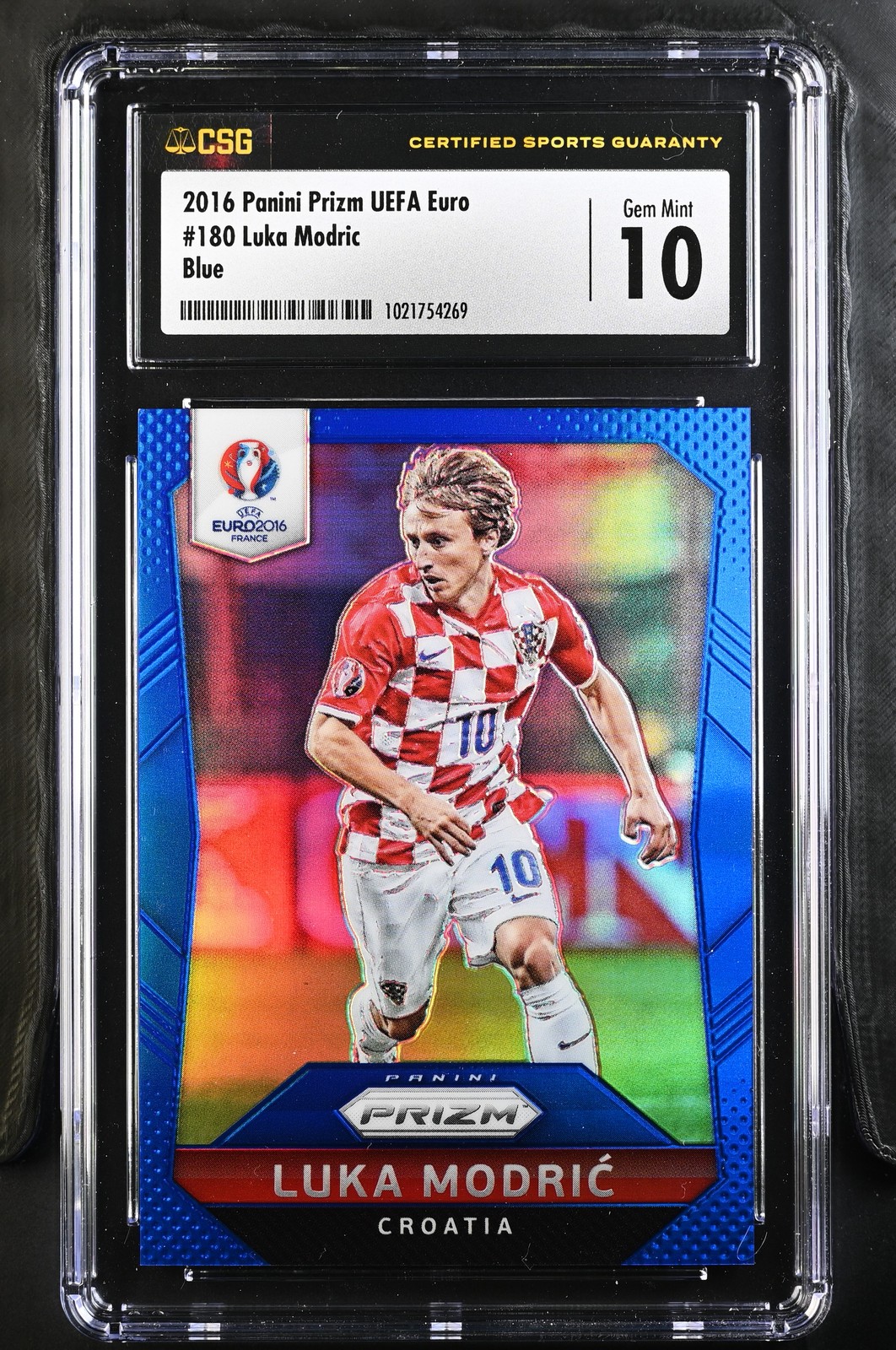 Luka Modric 2016 Prizm UEFA Euro Blue /249 #180 Croatia CSG 10