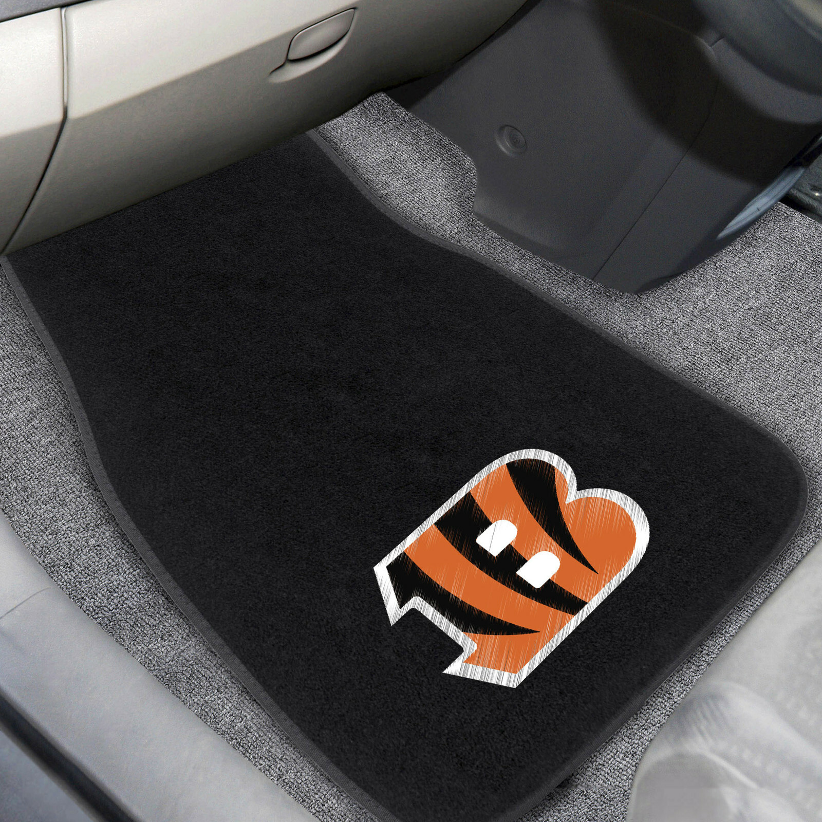 4PC NFL Cincinnati Bengals Car Truck Black All Weather Carpet Floor Mats Set