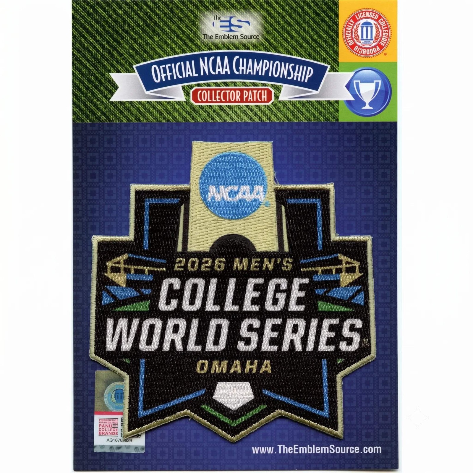 2026 NCAA Men’s College World Series Omaha Jersey Patch