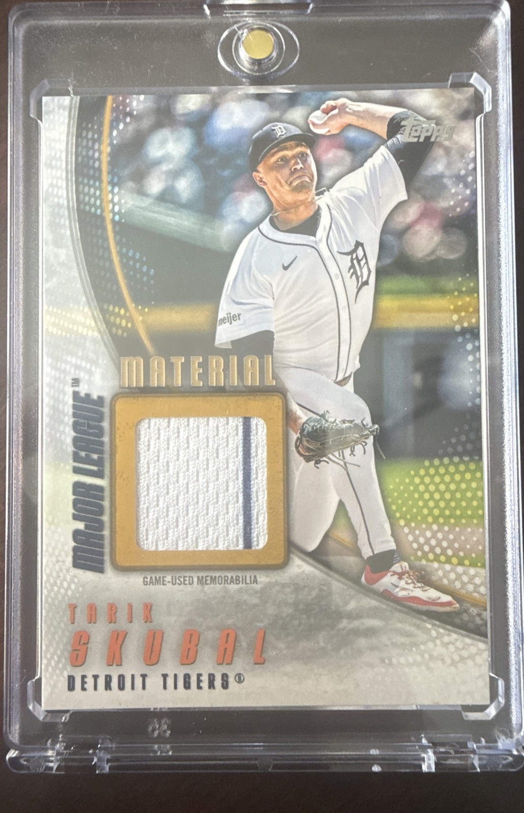 2025 Topps Update Series Major League Material Tarik Skubal #MMU-TS Gold /50 MEM