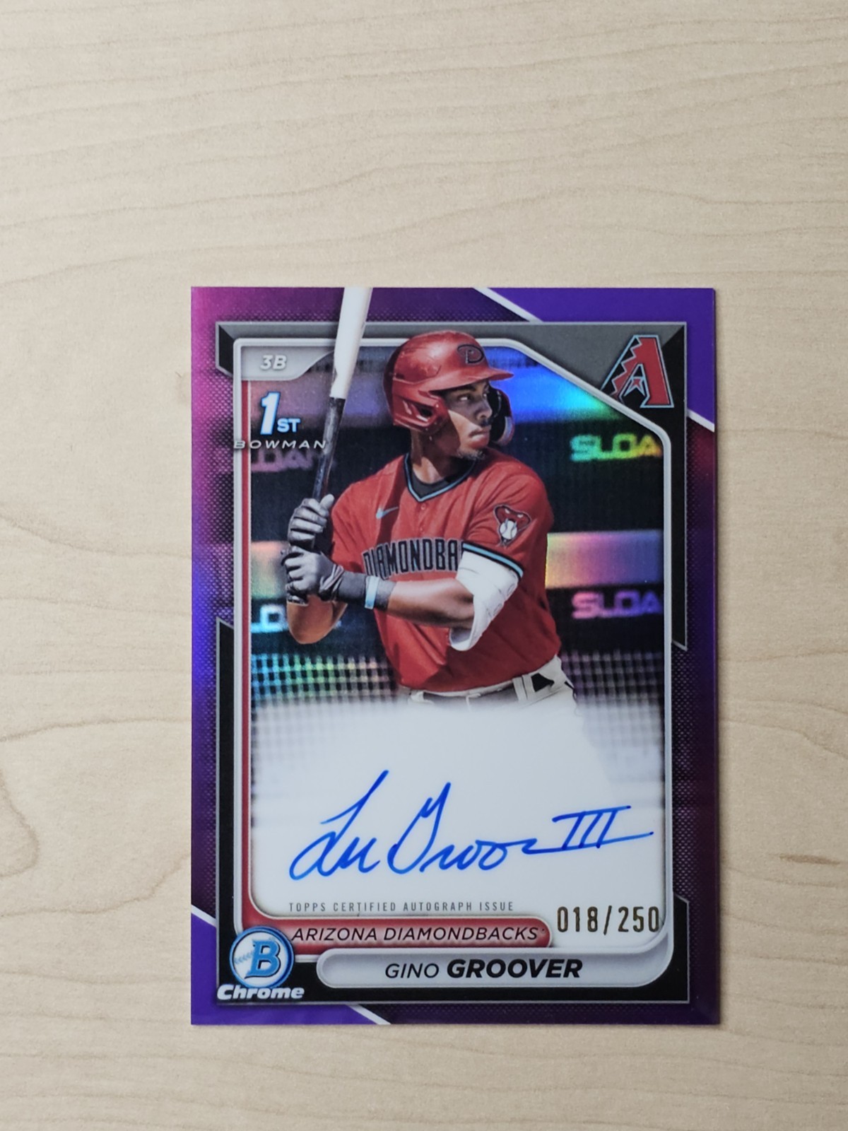 Lujames Gino Groover Bowman Chrome Auto Purple Refractor /250