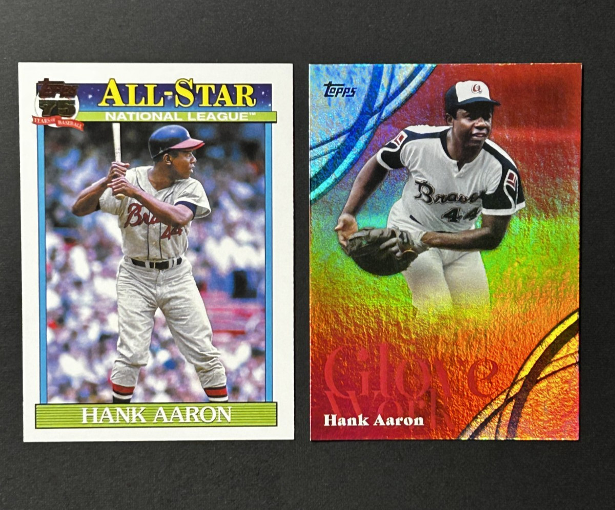 2026 Topps Series 2 Hank Aaron Braves 1991 All-Star NL/Glove Work 2-Card Lot