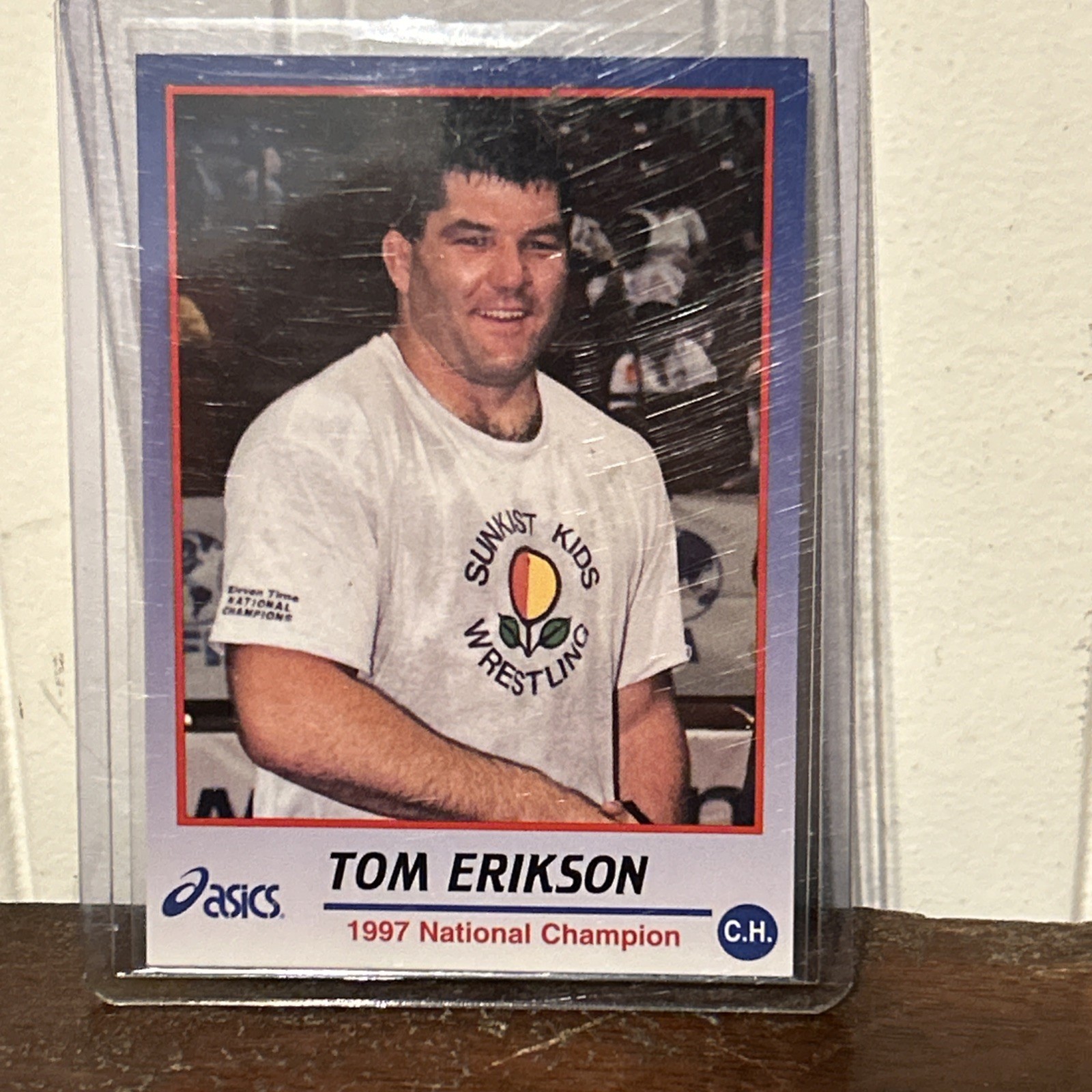 1998 Culture House Heroes of Wrestling Tom Erikson Asics ProImage RARE!