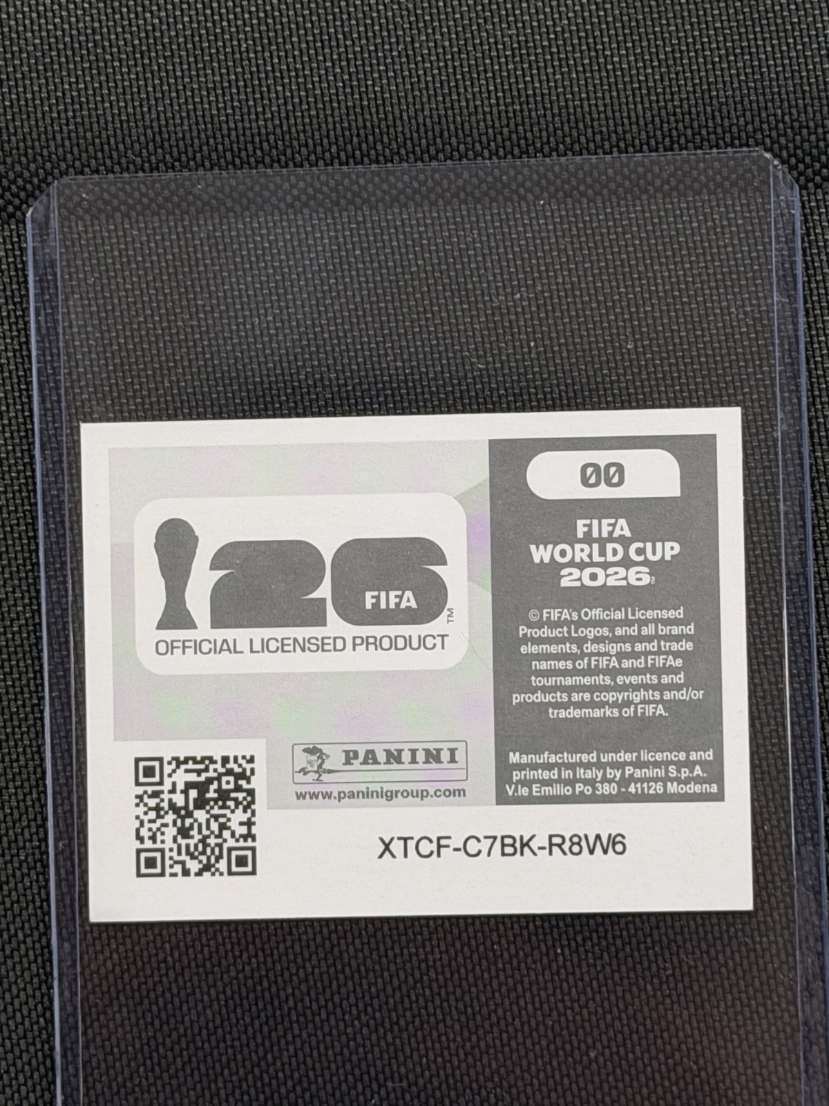 2026 Panini FIFA World Cup FCW #00 Logo Hologram Sticker Rare — NM