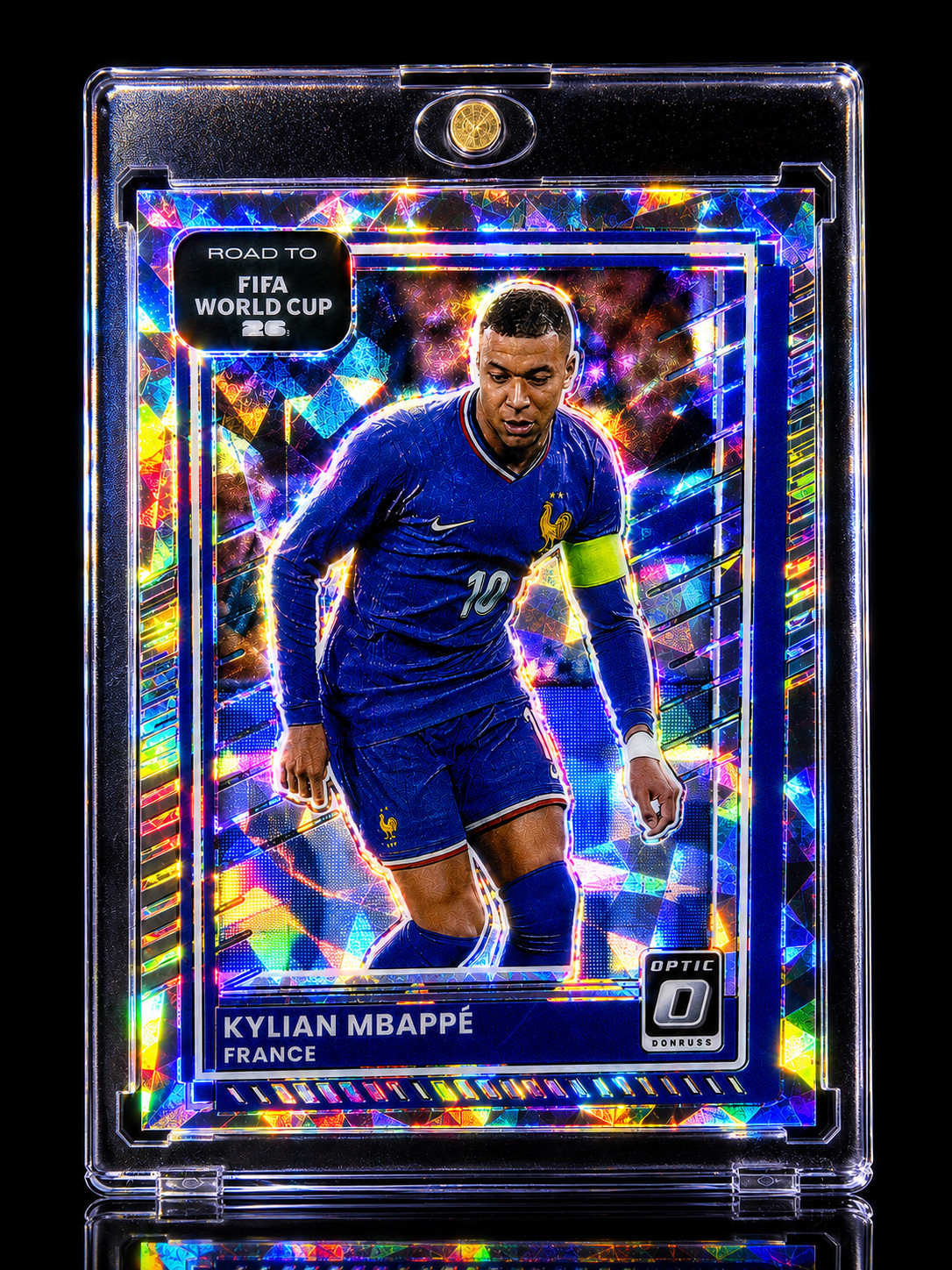 KYLIAN MBAPPE SILVER DIAMOND REFRACTOR DIAMANTE ATOMIC Prizm Panini FRANCE