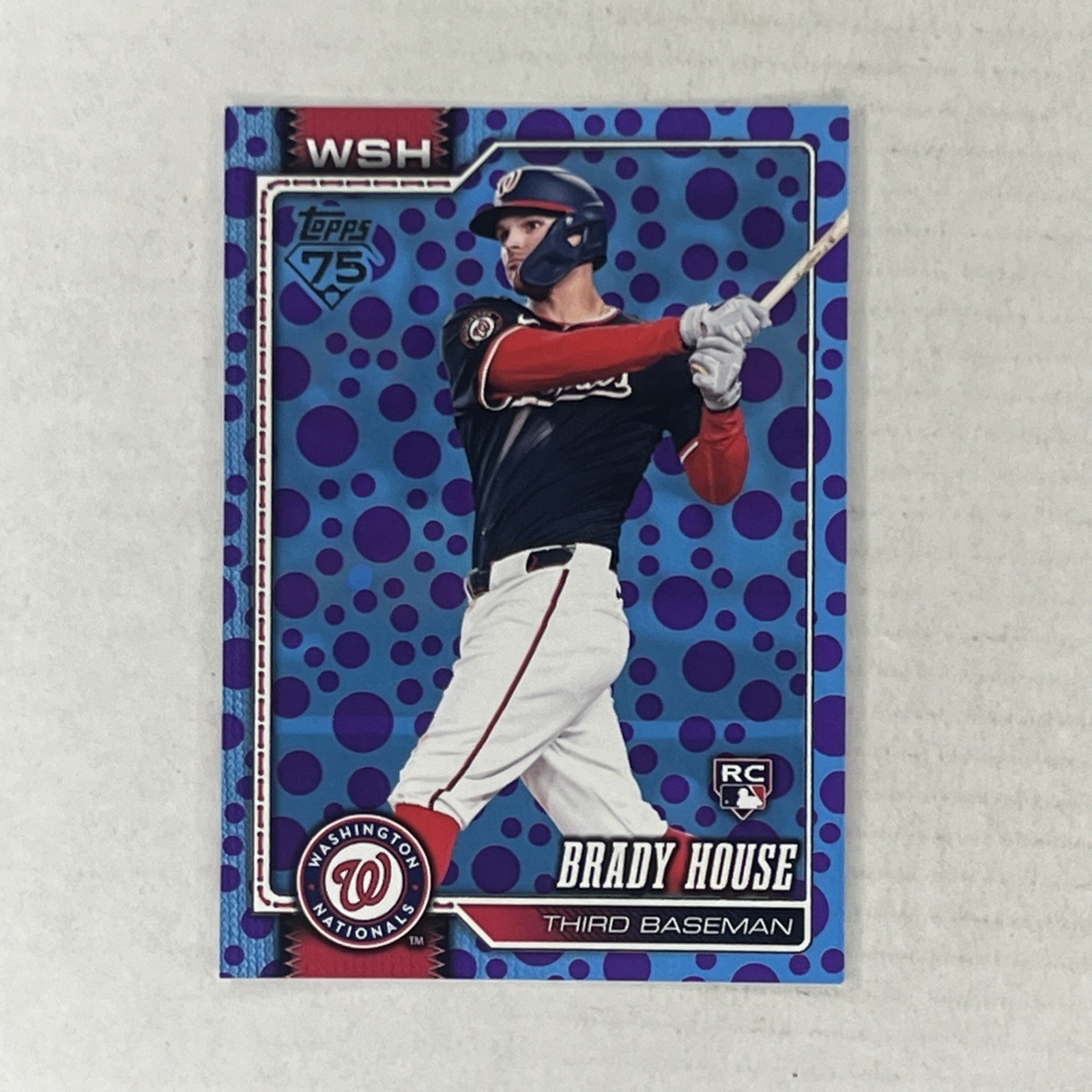 2026 Topps Series 1 Brady House #170 Rookie Holiday Polka Dots Purple Blue