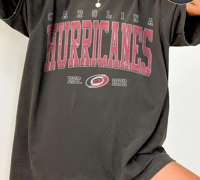 Vintage 90s Carolina Hurricanes Est 1972 Ice Hockey Shirt AN71525