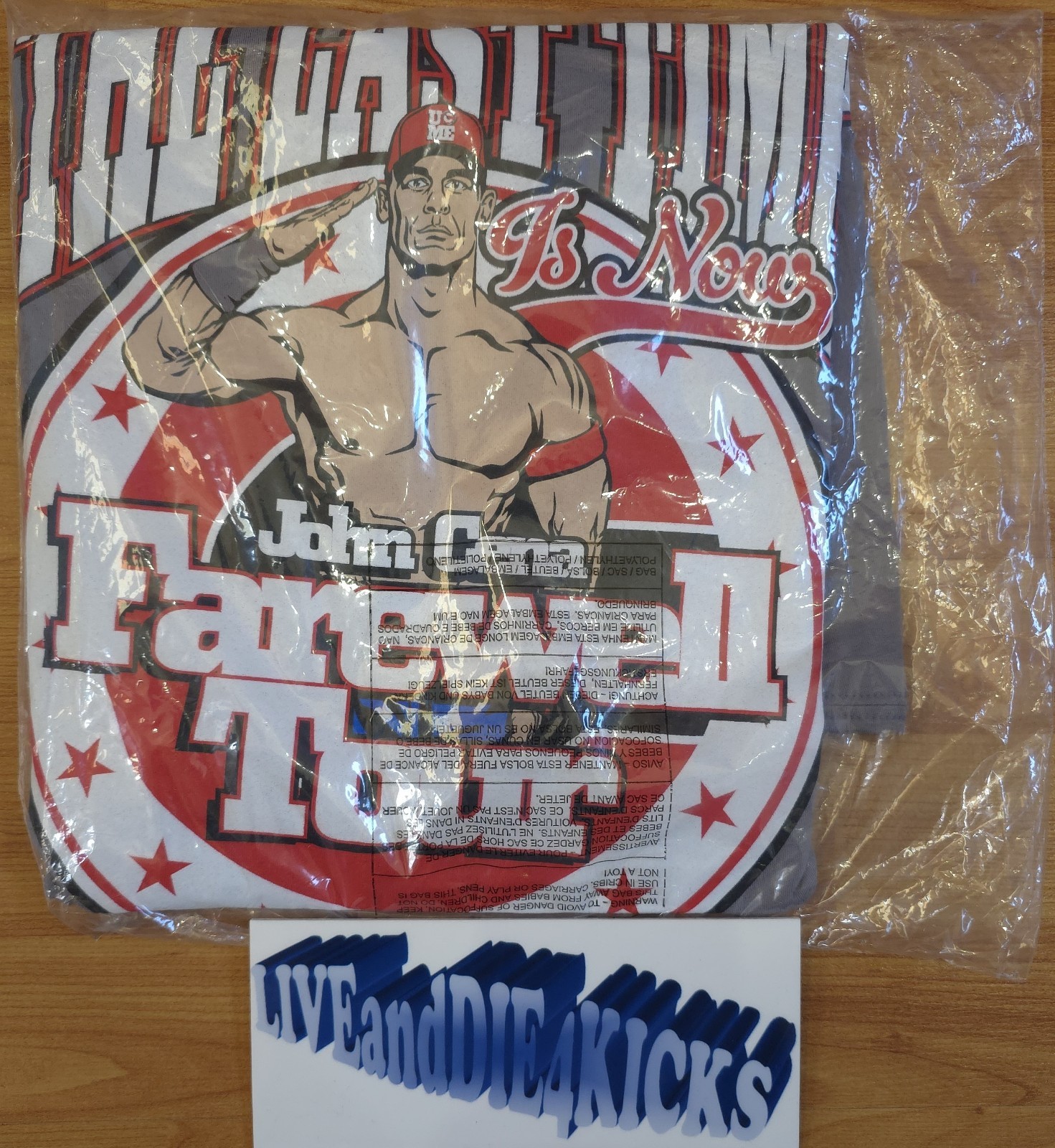 WWE Authentic Men’s John Cena Farewell Tour 2025 Dayton Gray Shirt 4XL Sealed