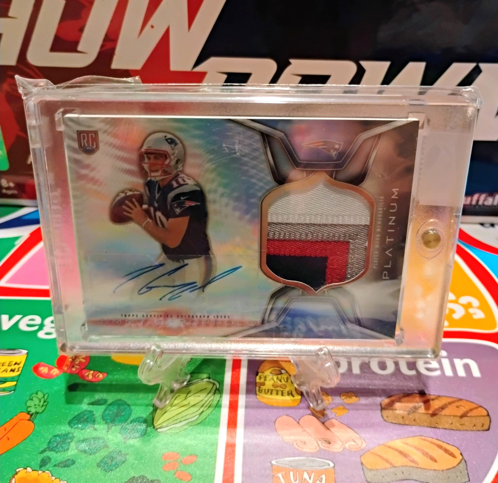 2014 Topps Platinum Jimmy Garoppolo RC Auto Refractor Patch Patriots ARP-JG