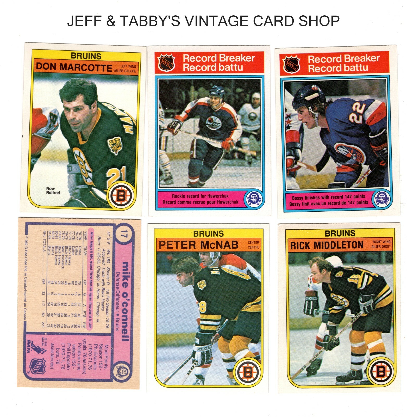 1982-83 O-PEE-CHEE / OPC HOCKEY 201 TO 396. / SEE DROP DOWN MENU.