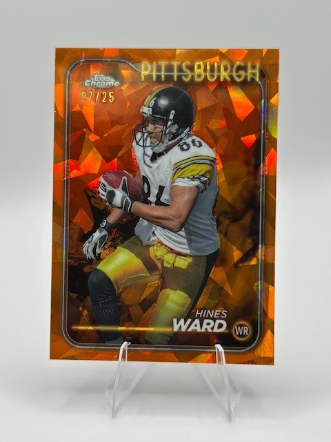 2024 Topps Chrome Sapphire Edition Orange #/25 Hines Ward #165