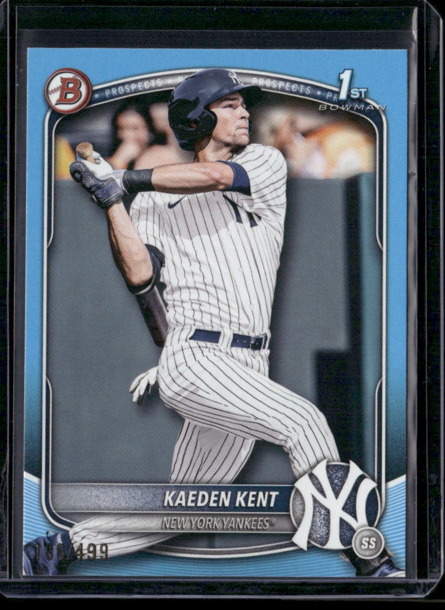 2025 Bowman Draft #BD-65 Kaeden Kent Sky Blue Border /499 paper
