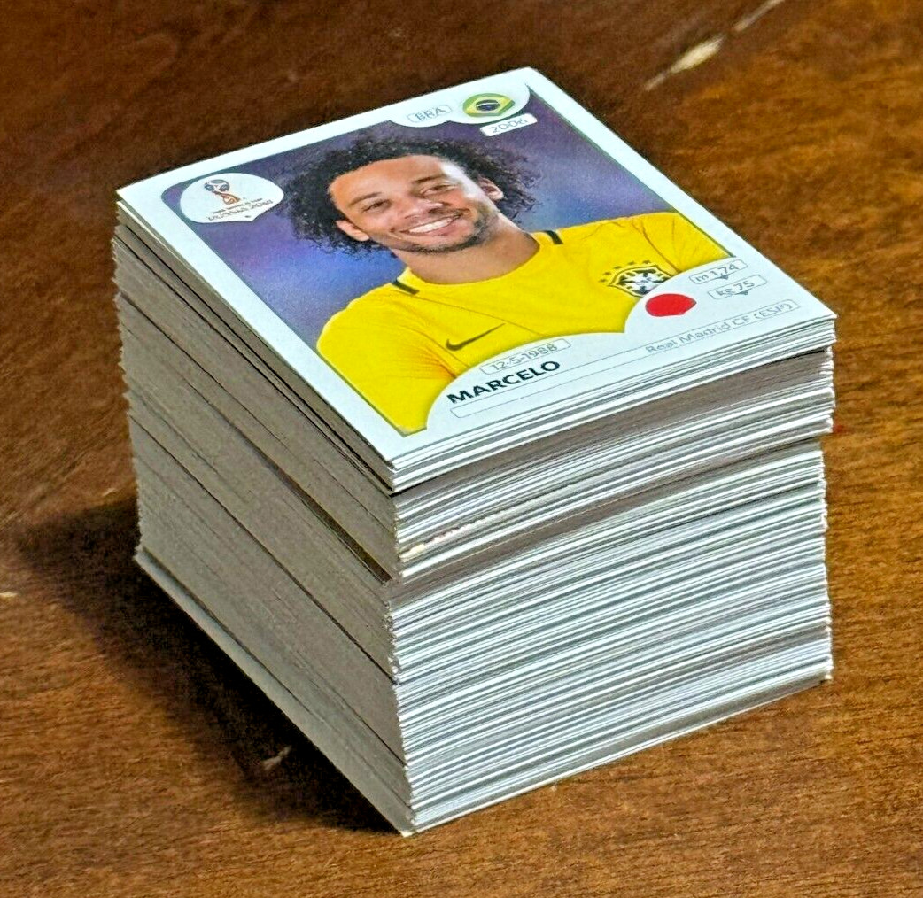 2018 Panini FIFA World Cup Russia HUGE LOT OF 200+ Soccer Cards Stickers