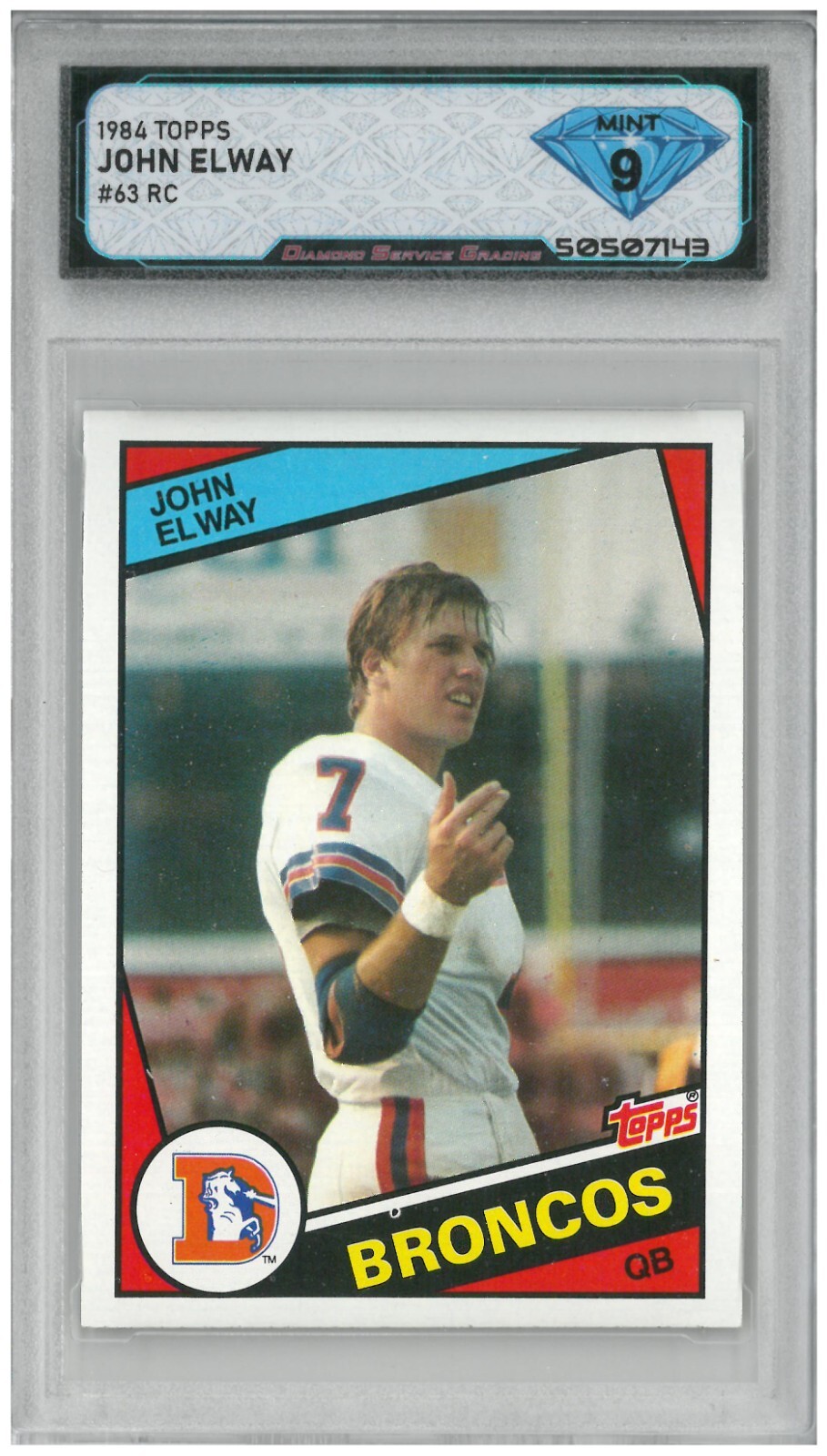 1984 Topps JOHN ELWAY #63 Rc Rookie 💎 DSG 9 Mint