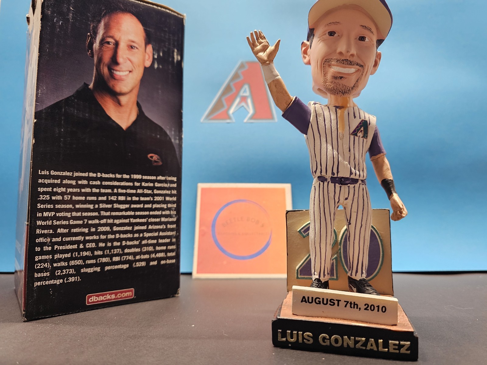 Luis Gonzalez Arizona Diamondbacks MLB 2010 SGA Bobblehead # Retirement