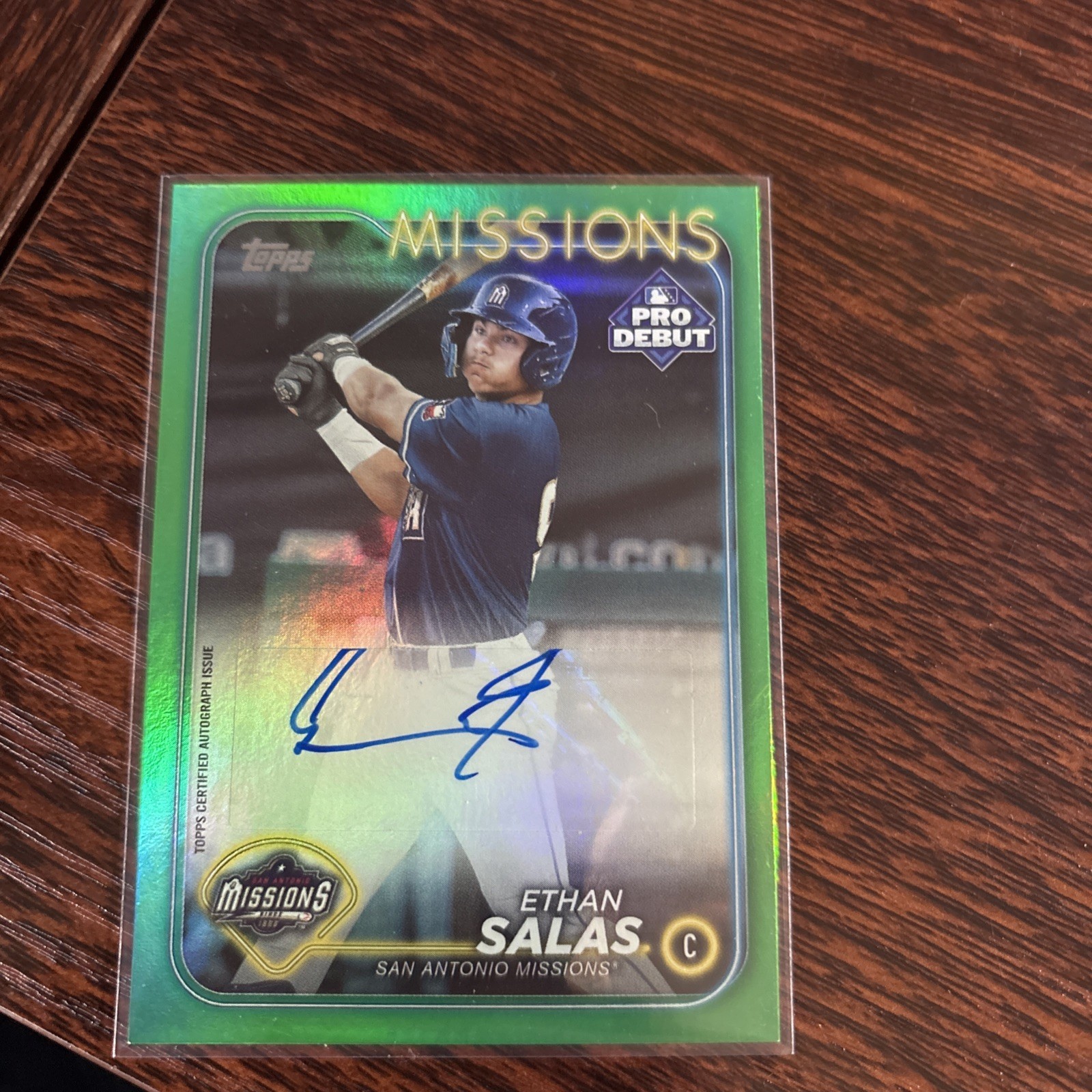2024 Topps Chrome Pro Debut ETHAN SALAS Missions AUTO Refractor /99 #PDC-153 SD