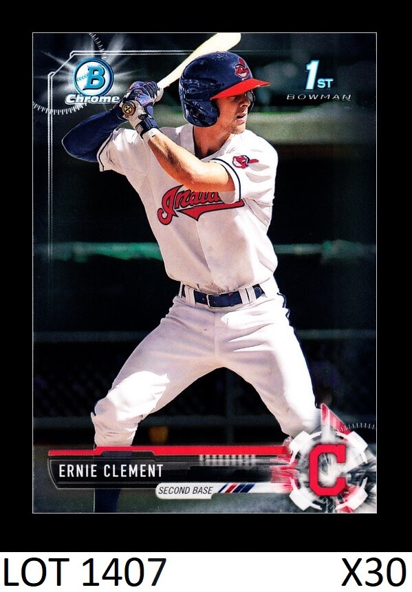 1-2017 BOWMAN CHROME DRAFT ERNIE CLEMENT Blue Jays CARD#88 QTY