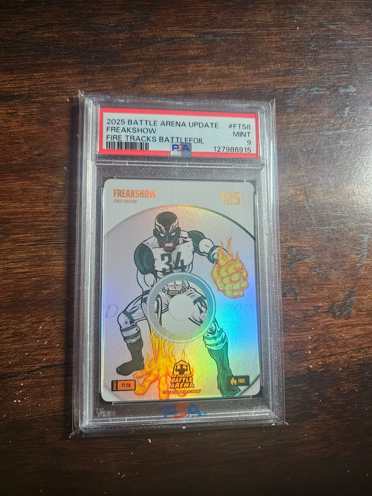 2025 Battle Arena Freakshow Giannis Antetokounmpo Fire Tracks SSP SP PSA 9 Pop 1