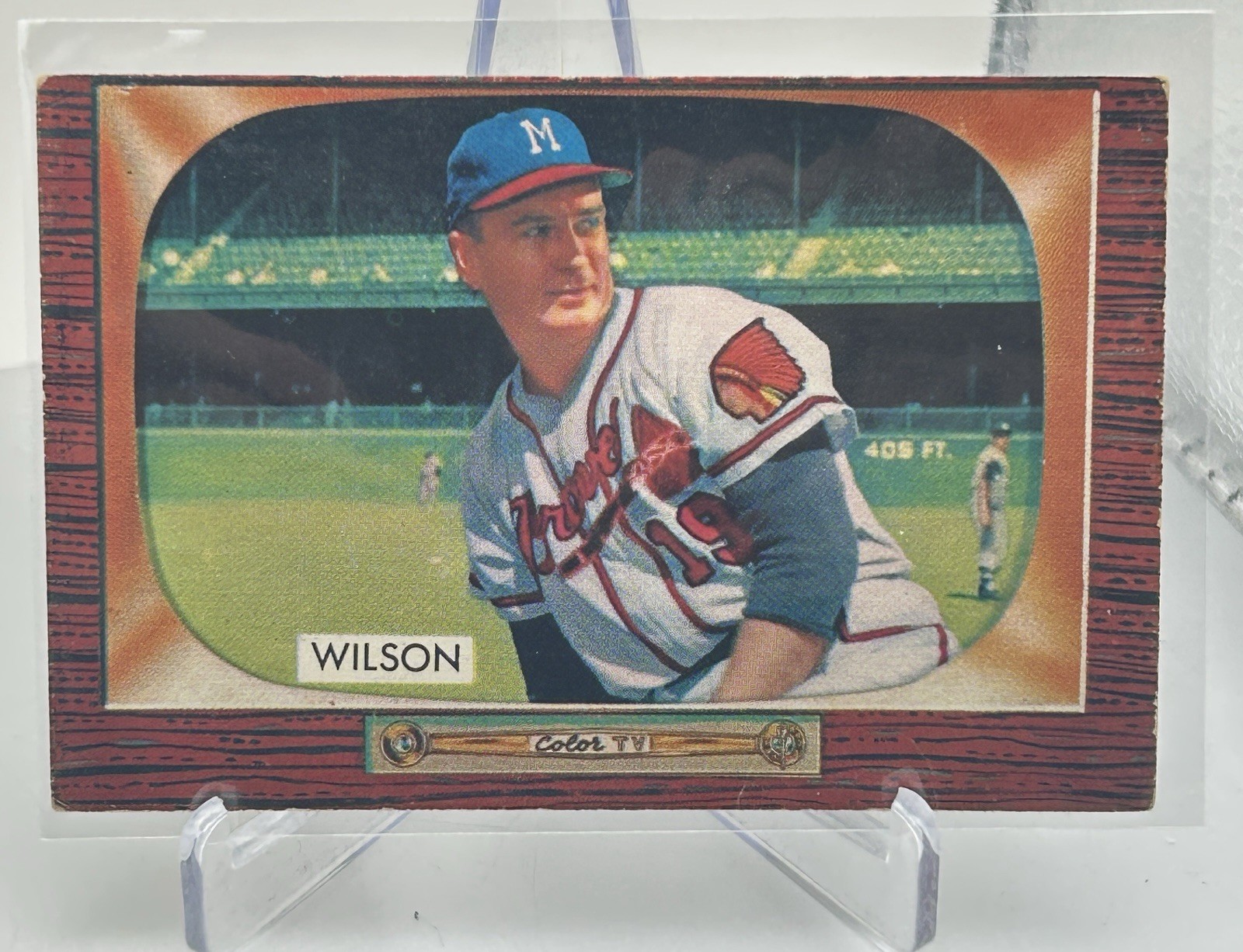 1955 Bowman – Jim Wilson #253 Milwaukee Braves Vintage 1955 Bowman Jim Wilson.