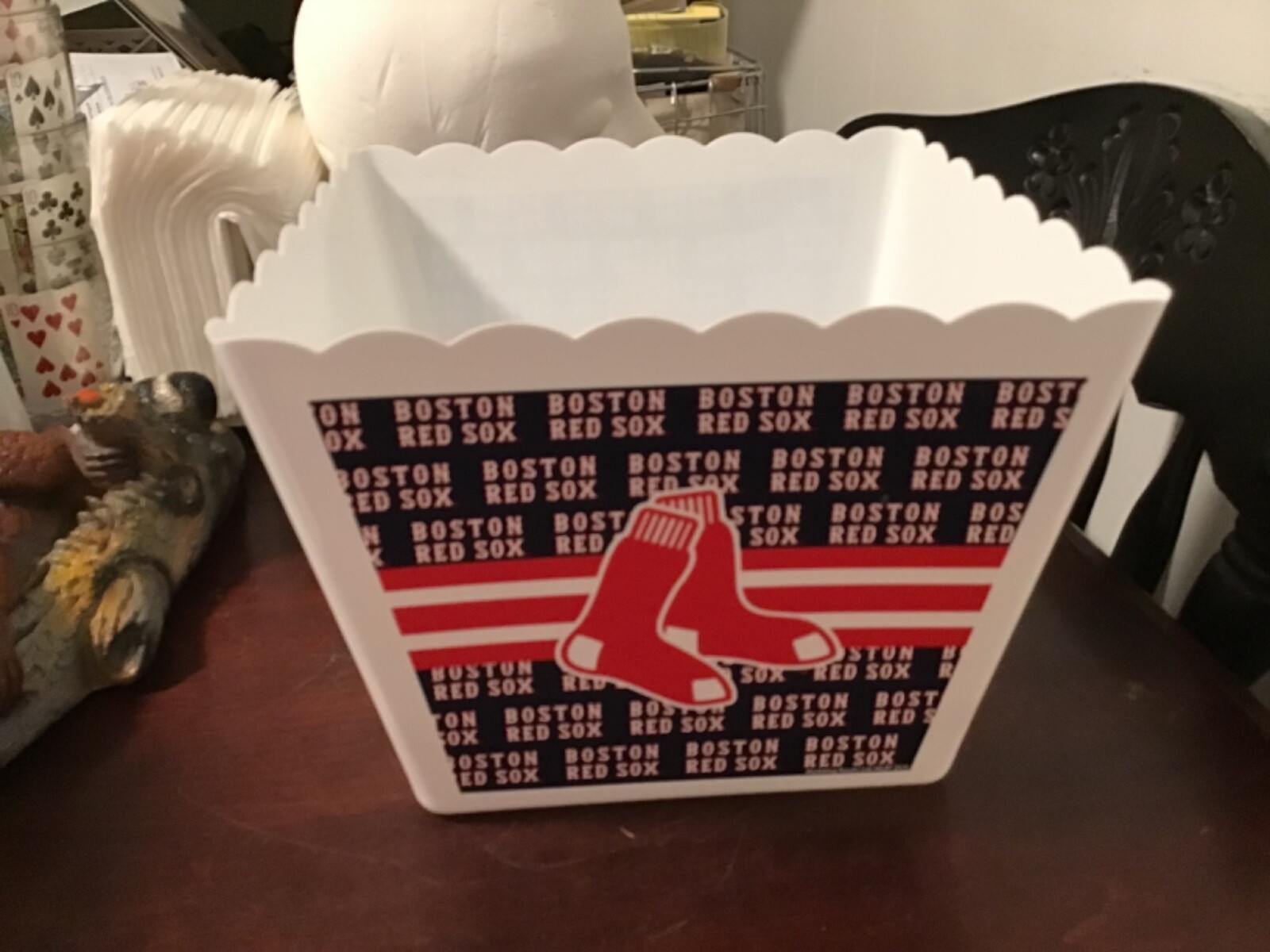 BRAND NEW BOSTON RED SOX OFFICIAL MLB PRODUCT LARGE PLASTIC POPCORN CANDY BUCKET