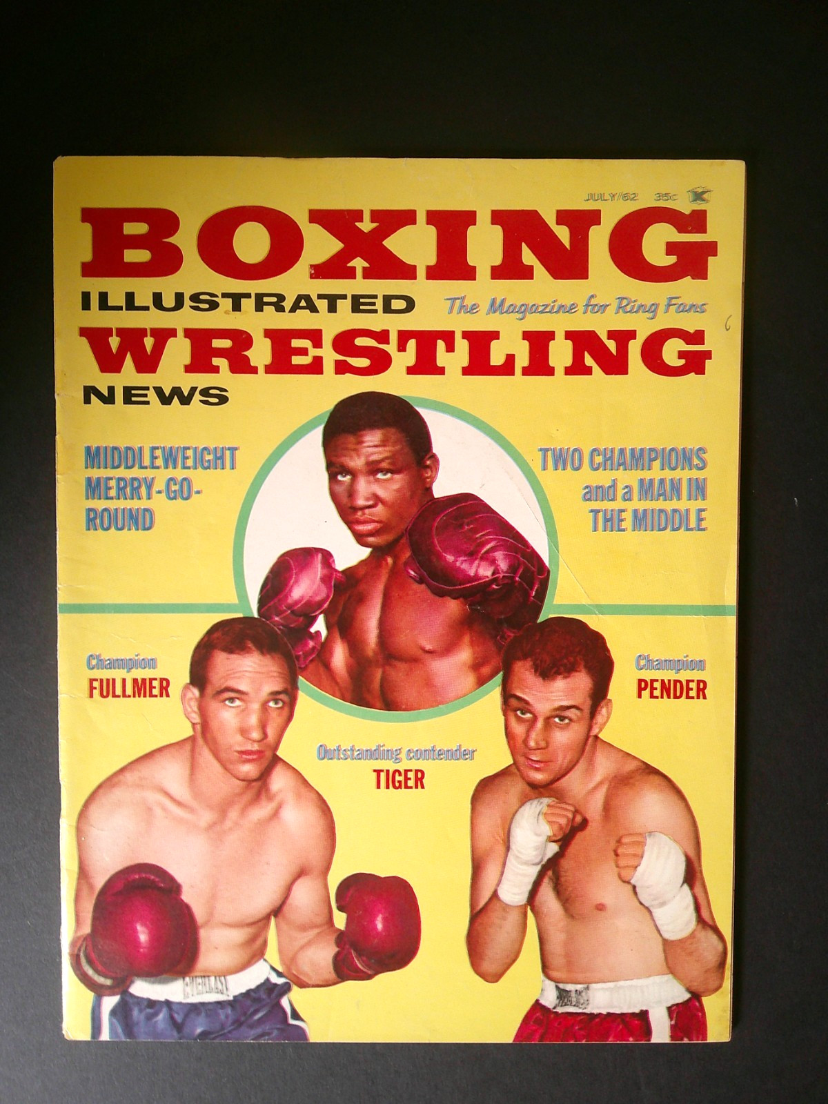 BOXING ILLUSTRATED WRESTLING NEWS MAGAZINEJULY 1962 – DICK TIGER / GENE FULLMER