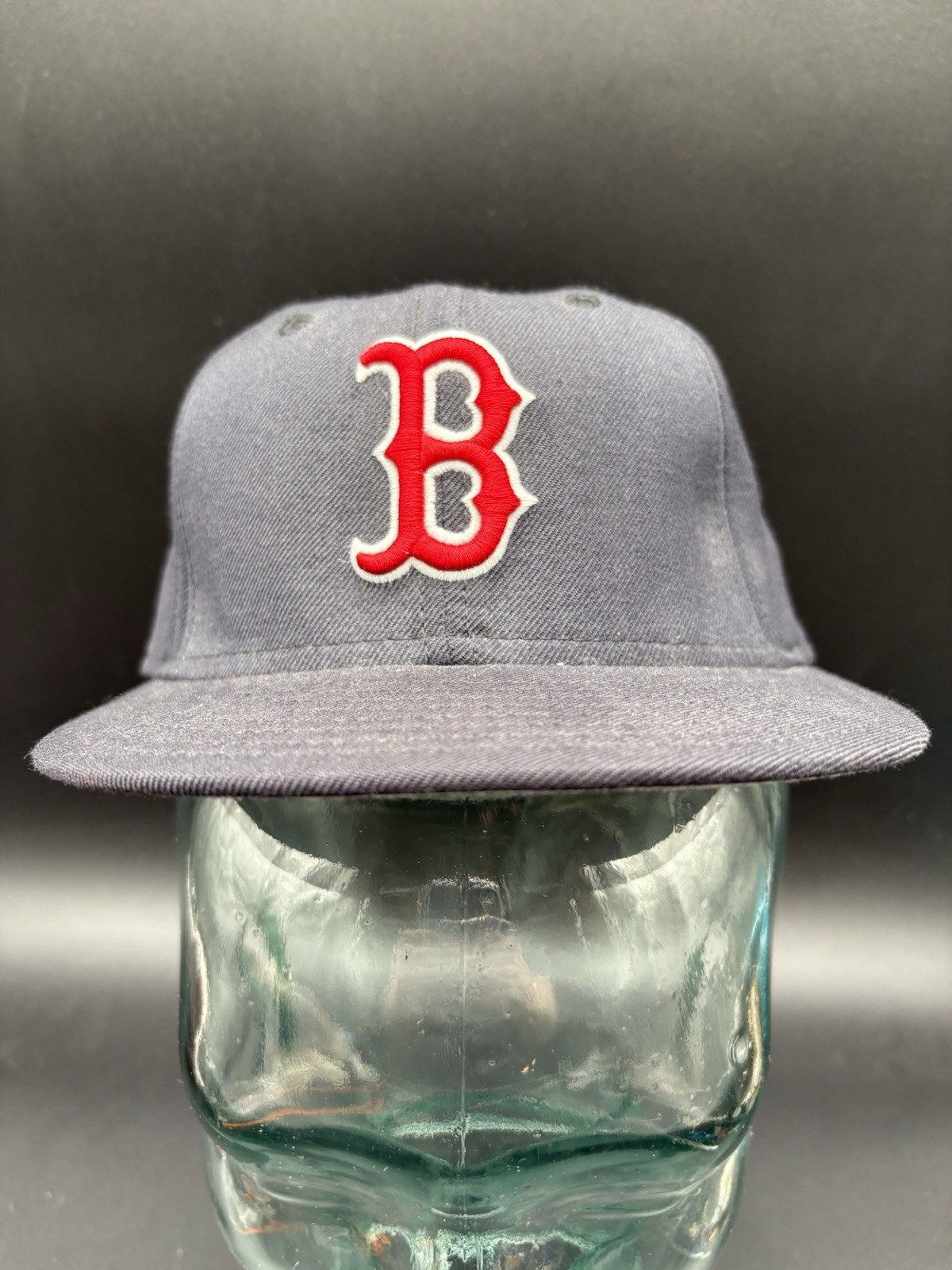 Boston Red Sox Gray/Blue Denim Snapback Hat Red B Logo MLB New Era Vtg