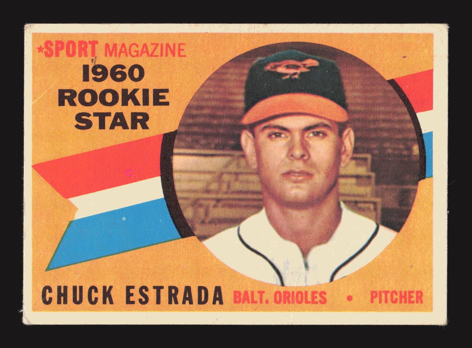 Chuck Estrada 1960 Topps #126 Rookie TYW7 wrinkle