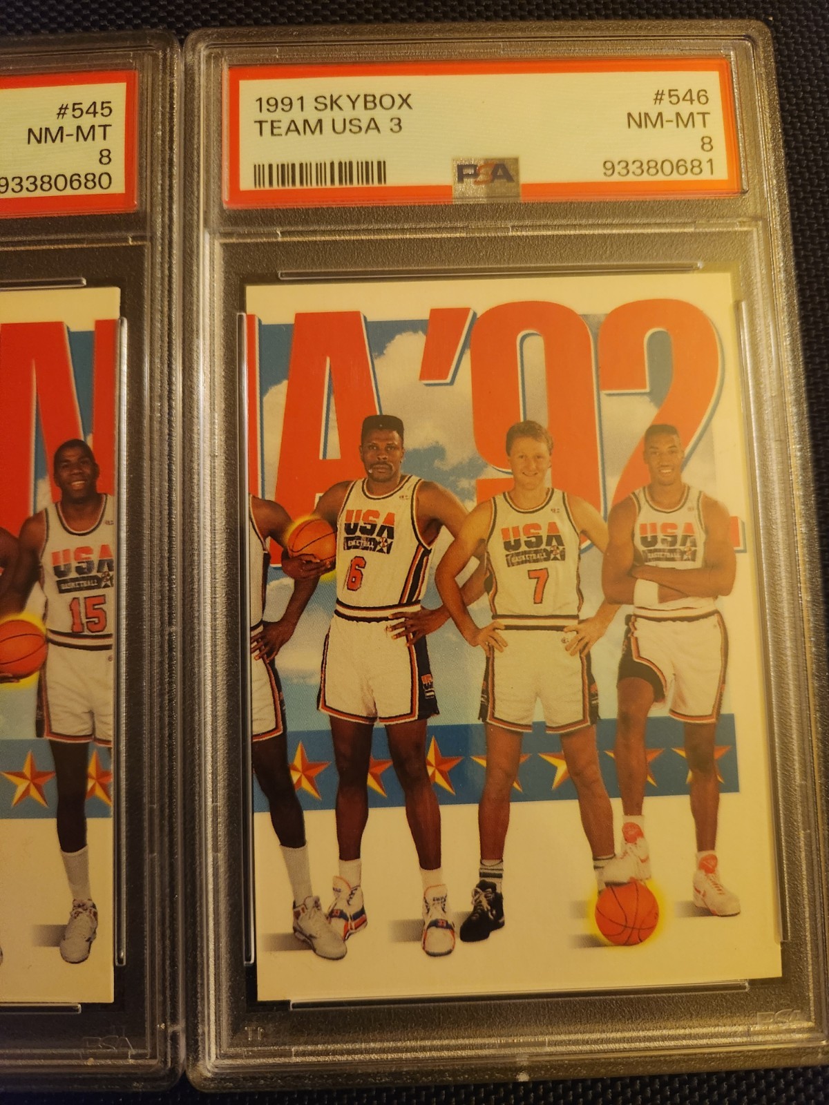 1991 Skybox Team USA 1, 2, 3 Set #544, 544, 546 Dream Team Jordan Bird Magic