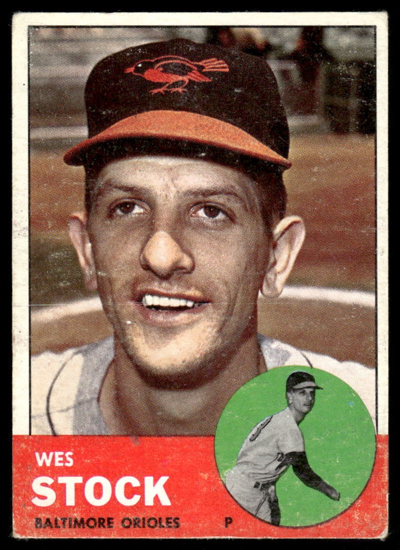 1963 Topps #438 Wes Stock – VG