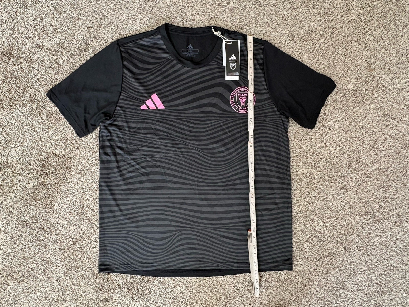 New Adidas Lionel Messi Inter Miami CF #10 Men’s Jersey Black LARGE MSRP $60