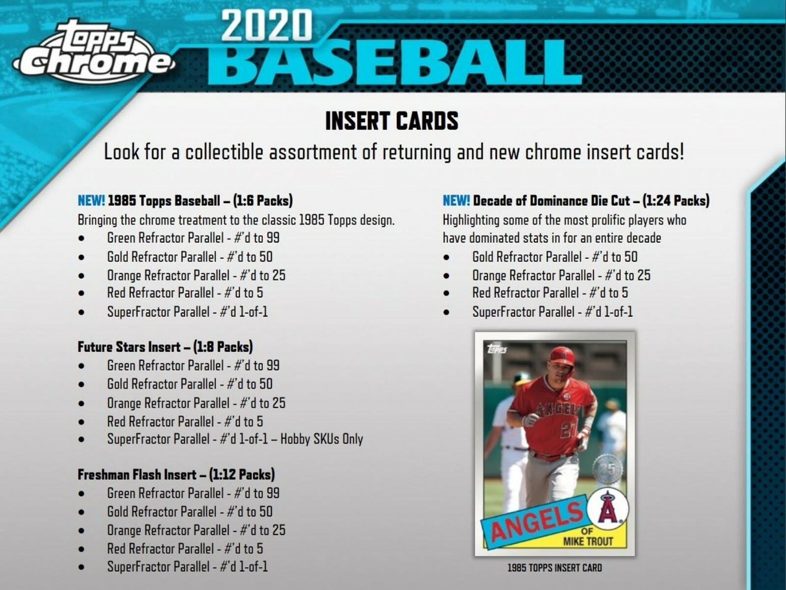 2020 Topps Chrome Baseball Factory Sealed HOBBY BOX (2 Autos/Box) QTY AVAILABLE