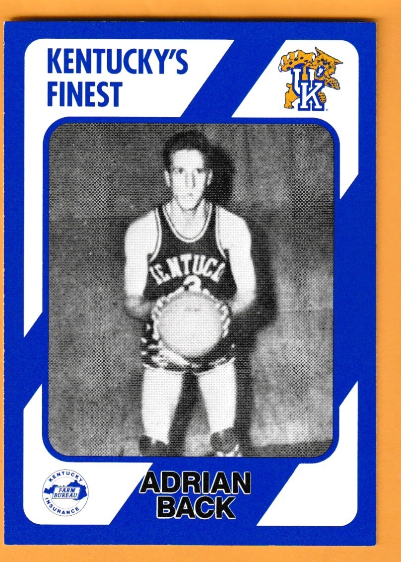 Adrian Back Kentucky Wildcats 1989 card #279 Hodgenville KY LaRue County 16M