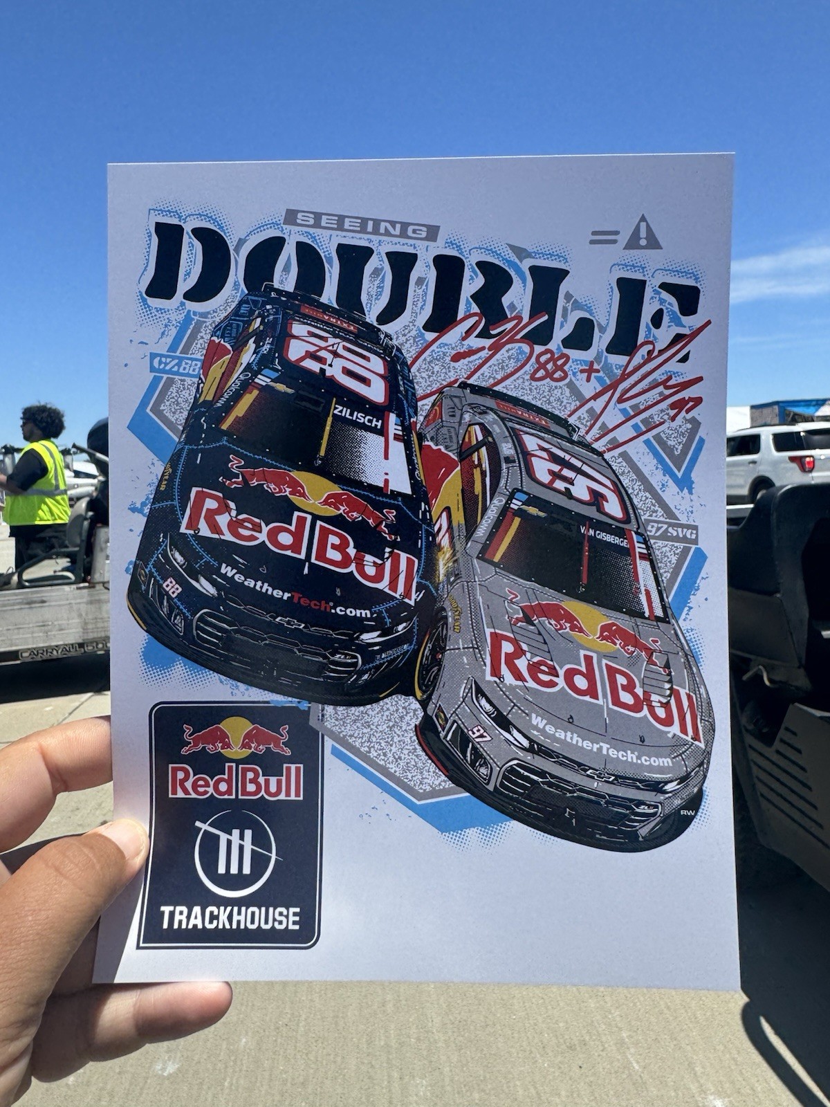 Connor Zilisch Shane Van Gisbergen Red Bull Naval Base Coronado Hero Card NASCAR