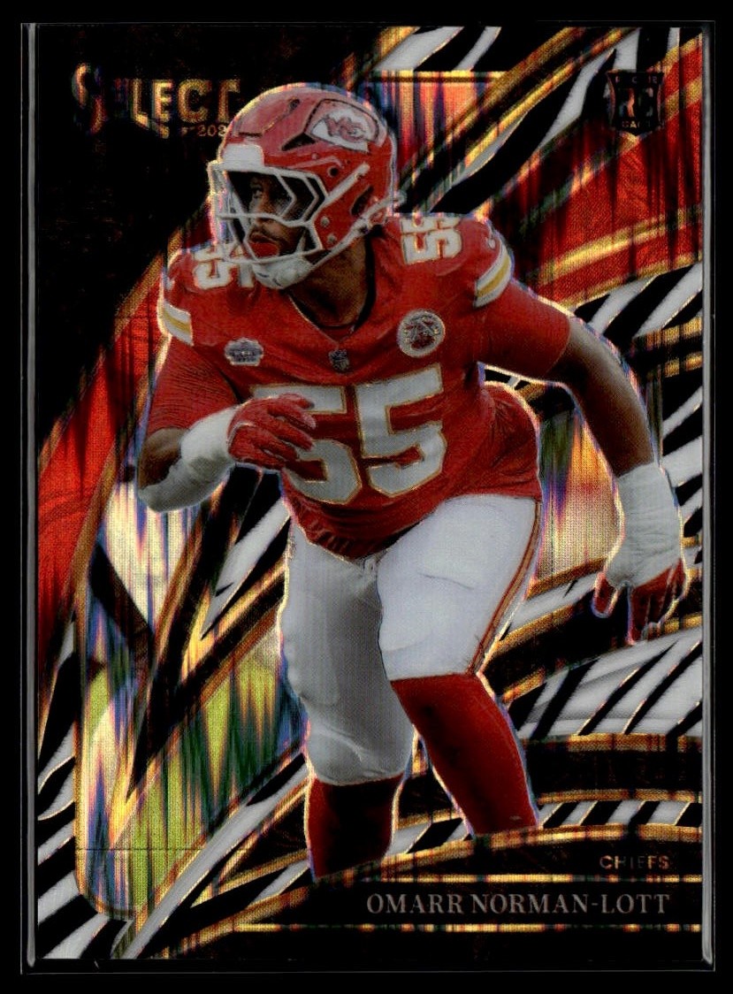 2025 Panini Select #208 Omarr Norman-Lott Zebra Prizm Shock RC