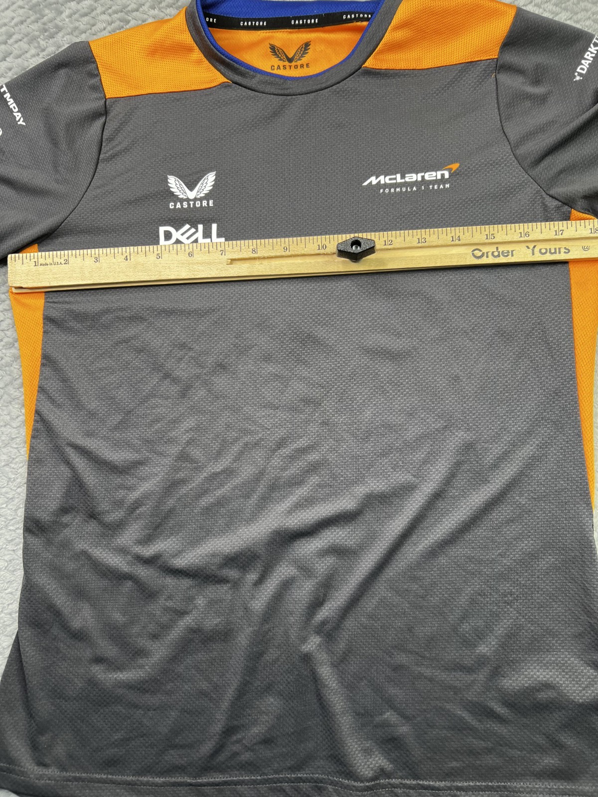 Castore McLaren Formula 1 Team F1 Gray Shirt Womens Size 10