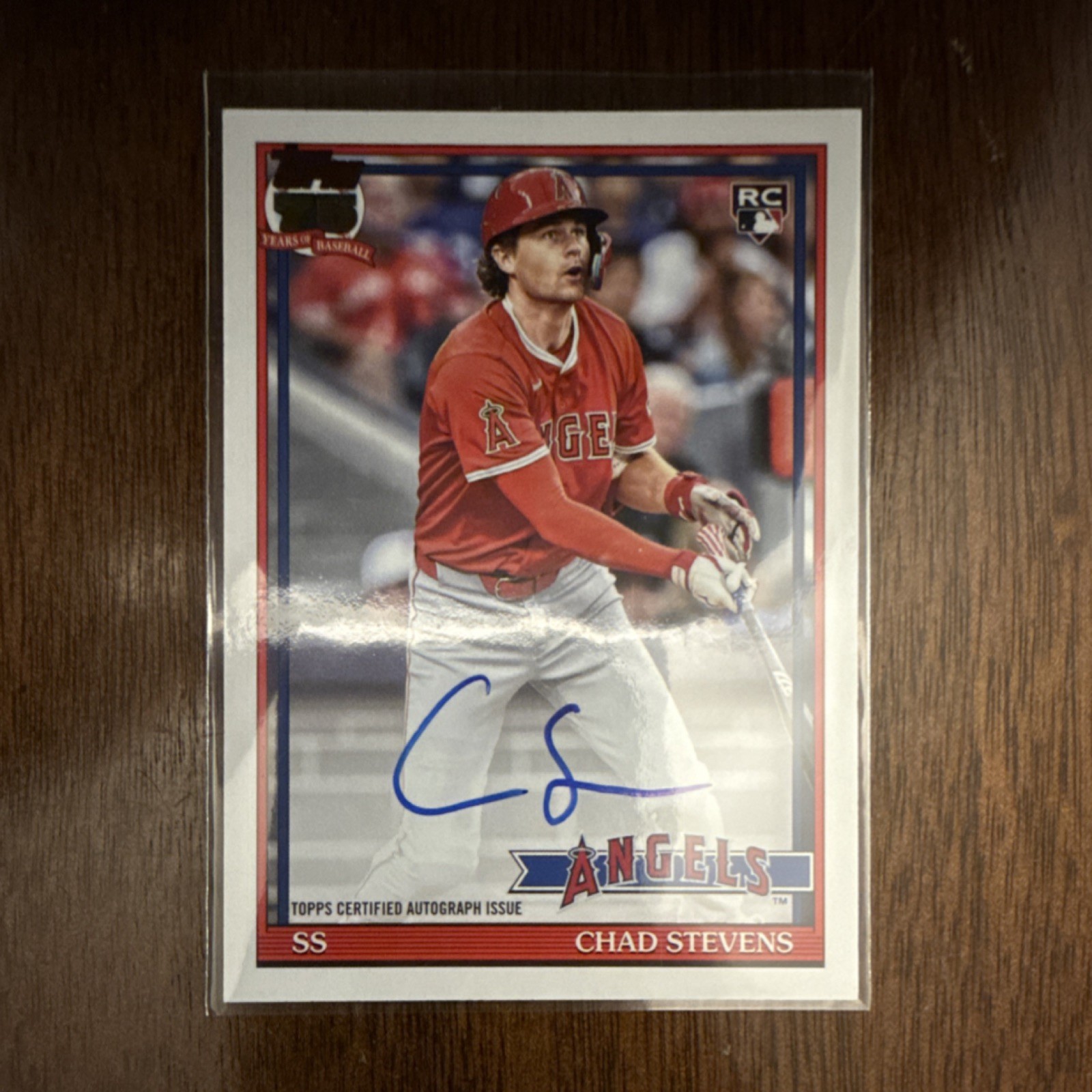 Topps 2026 Series 1 Chad Stevens Rookie Autograph Angels 1991 Topps #91A-CST