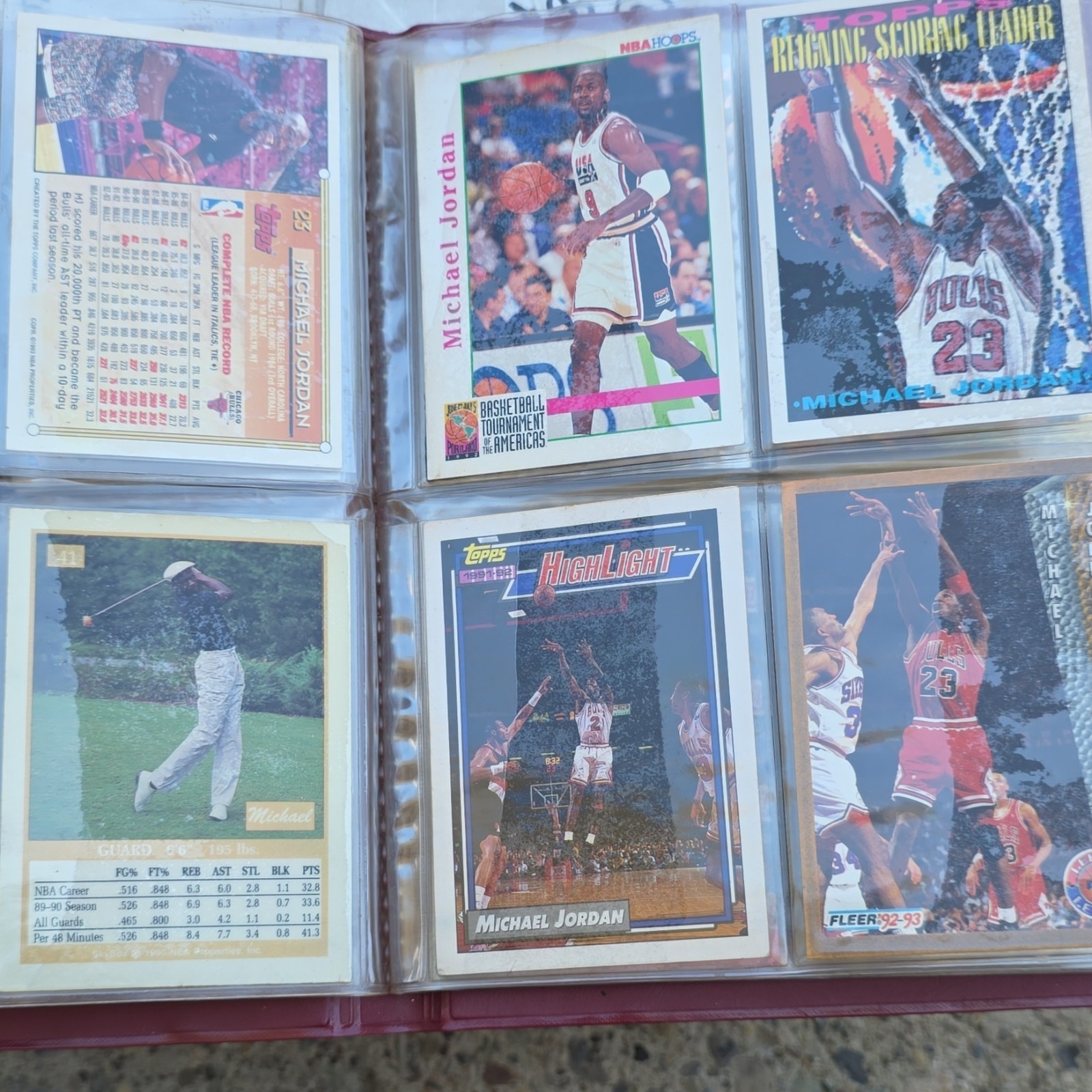 Topps Michael Jordan Auto 20-Card Lot 1993 Bulls w/ Binder Magic Johnson