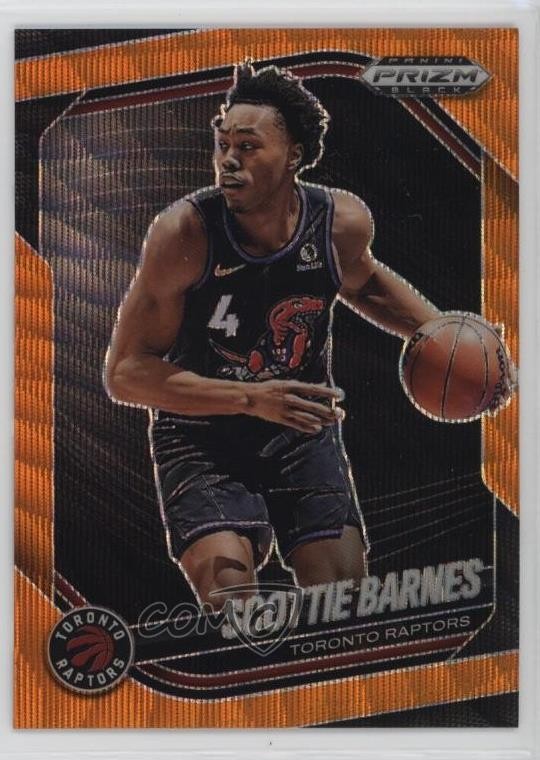 2024-25 Panini Prizm Black Orange Wave Prizm 57/60 Scottie Barnes #65 1gw7