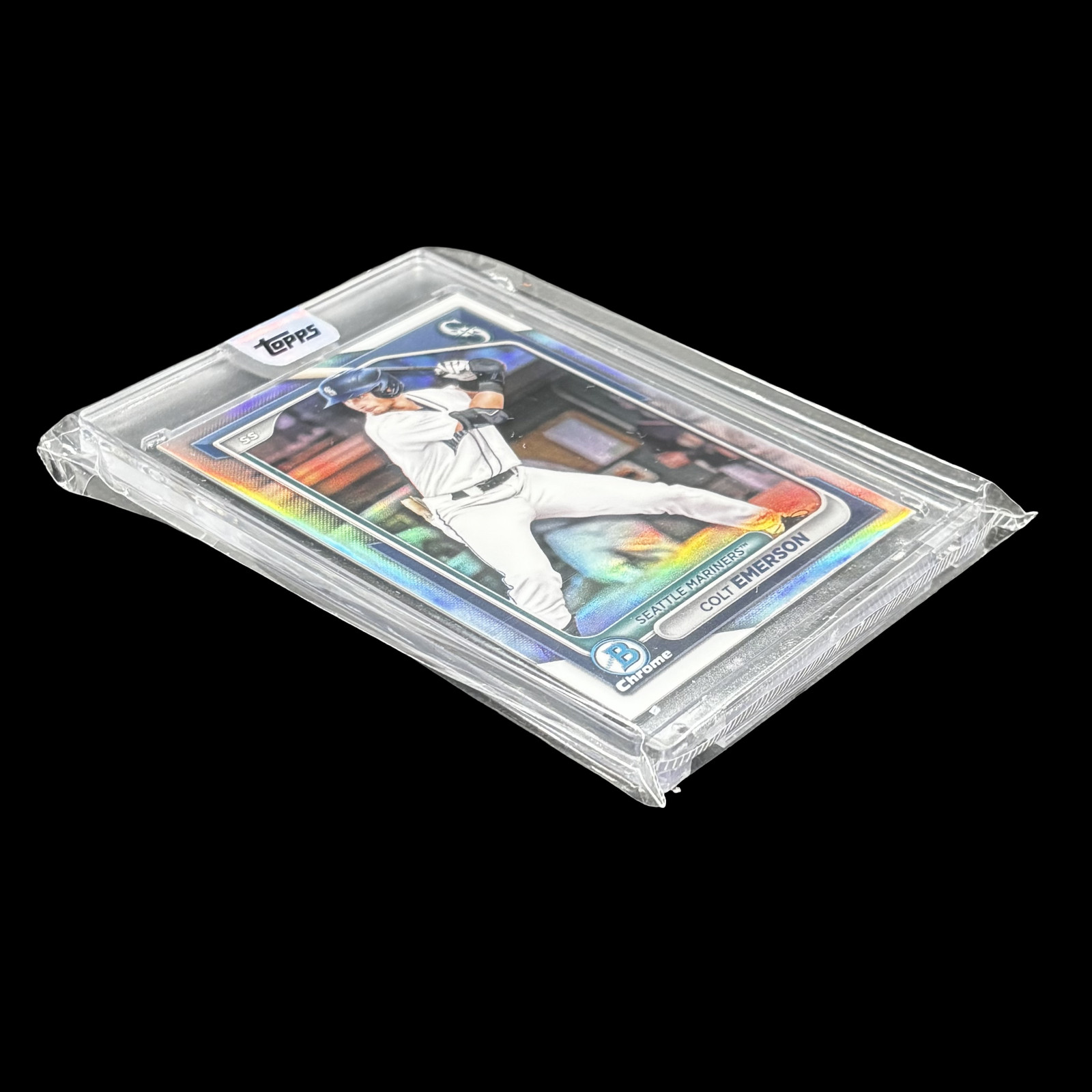 Colt Emerson RARE ROOKIE SEALED REFRACTOR ENCASED CARD SSP BOWMAN MARINERS MINT