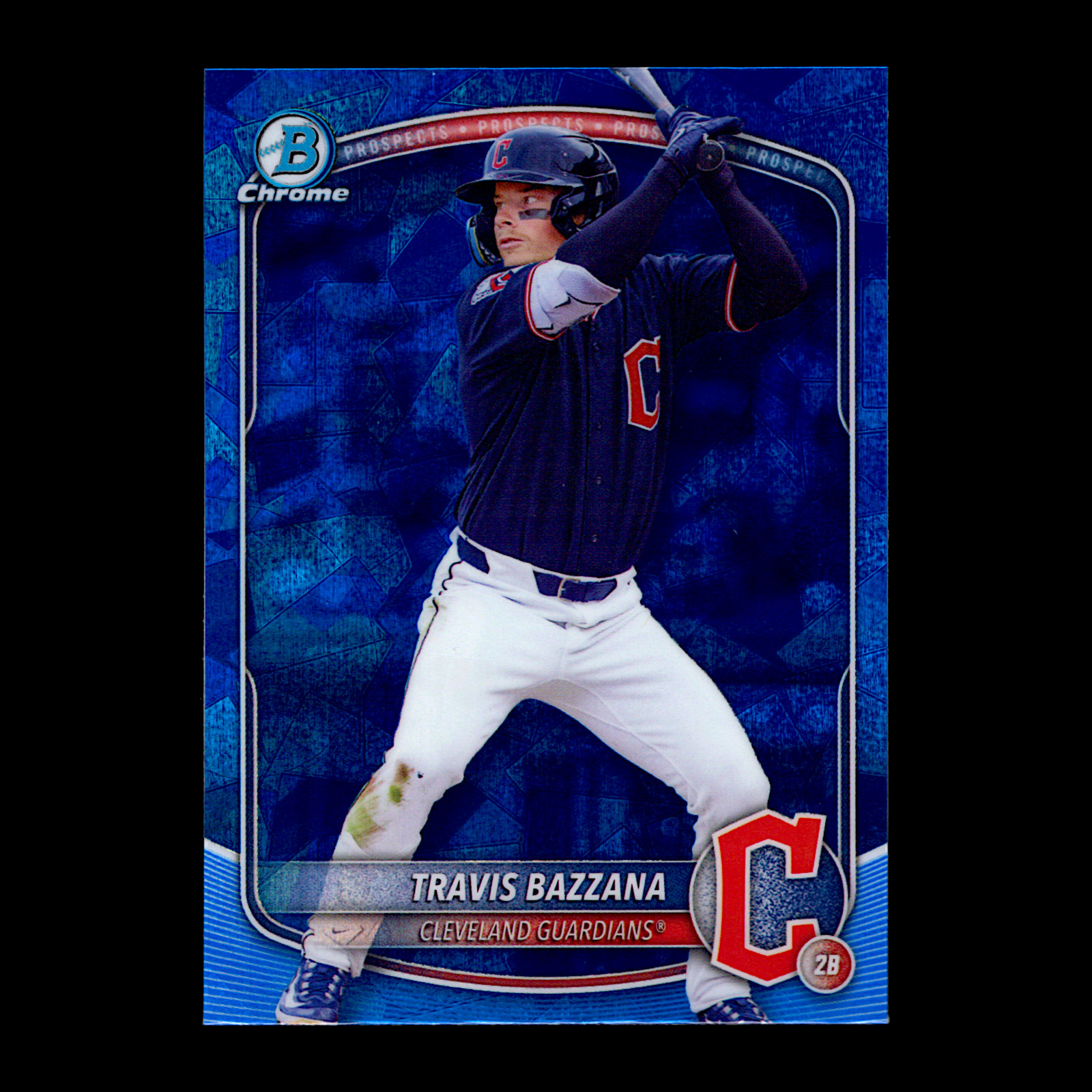 2025 Bowman Chrome Draft Travis Bazzana Sapphire Refractor Cleveland Guardians