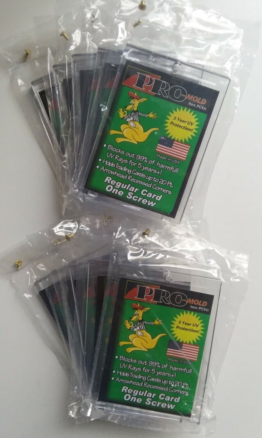 (10) Pro Mold PC5II Regular Card One Screw Card Protector New NIP