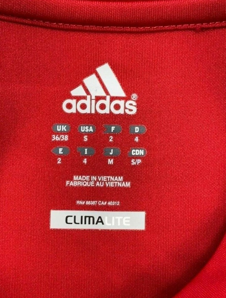 Men’s S Adidas Lexington FC Soccer Jersey Red Climalite Short Sleeve Fan Apparel