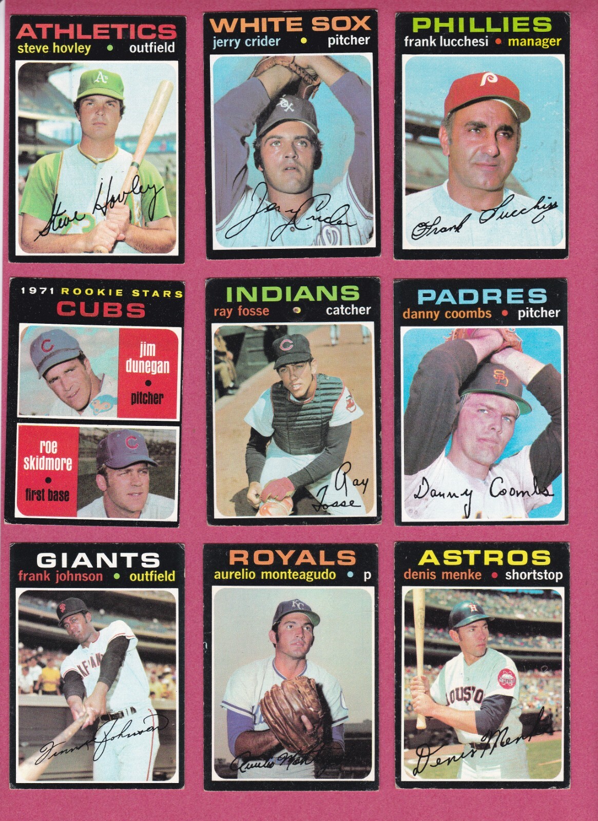1971 Topps Baseball Cards, VG to EX+ commons, #2 – 194 to complete your set