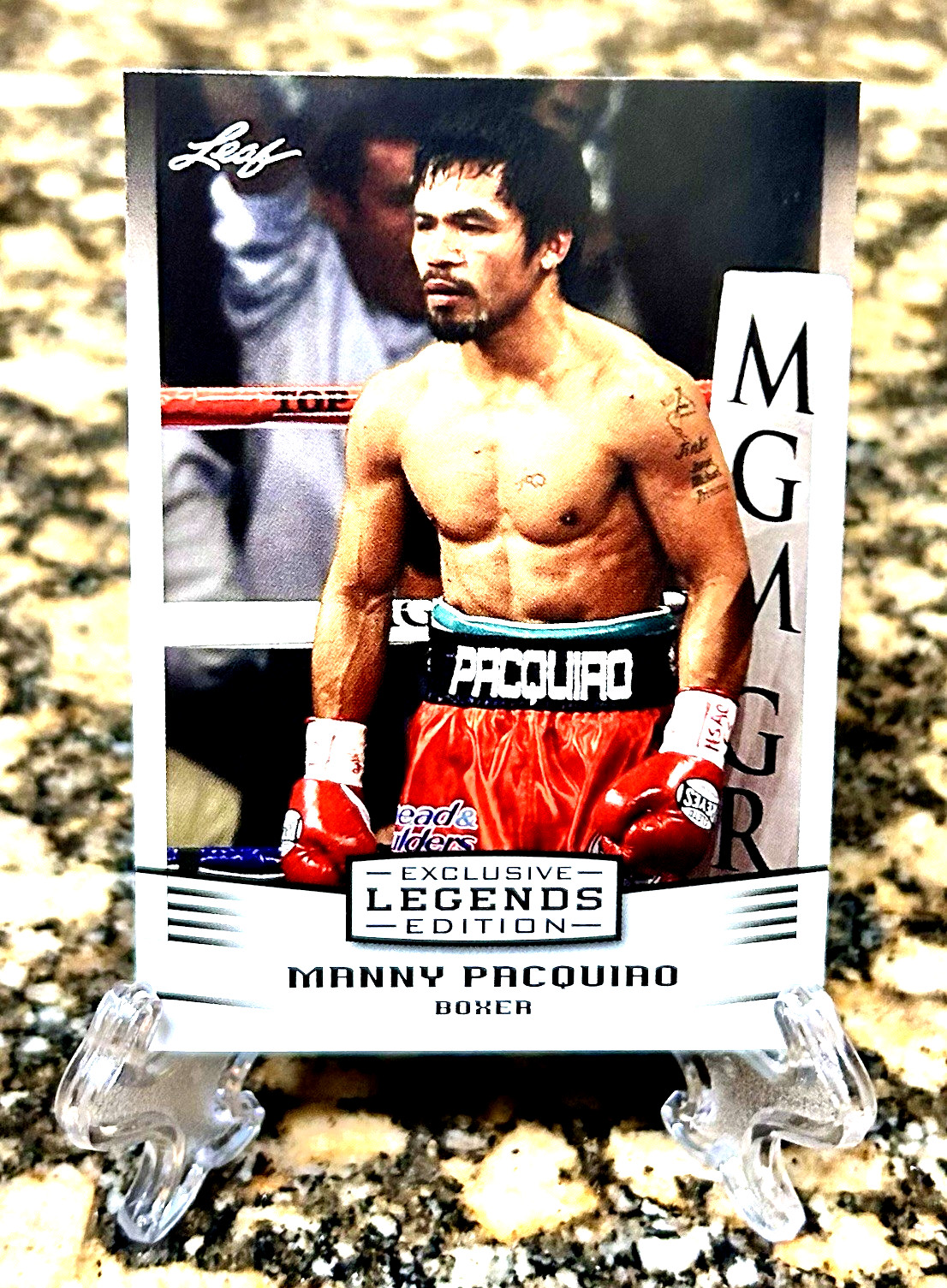 MANNY PACQUIAO 2022 Leaf Exclusive Edition “LEGENDS” BOXING CARD #EE-07. Mint!!