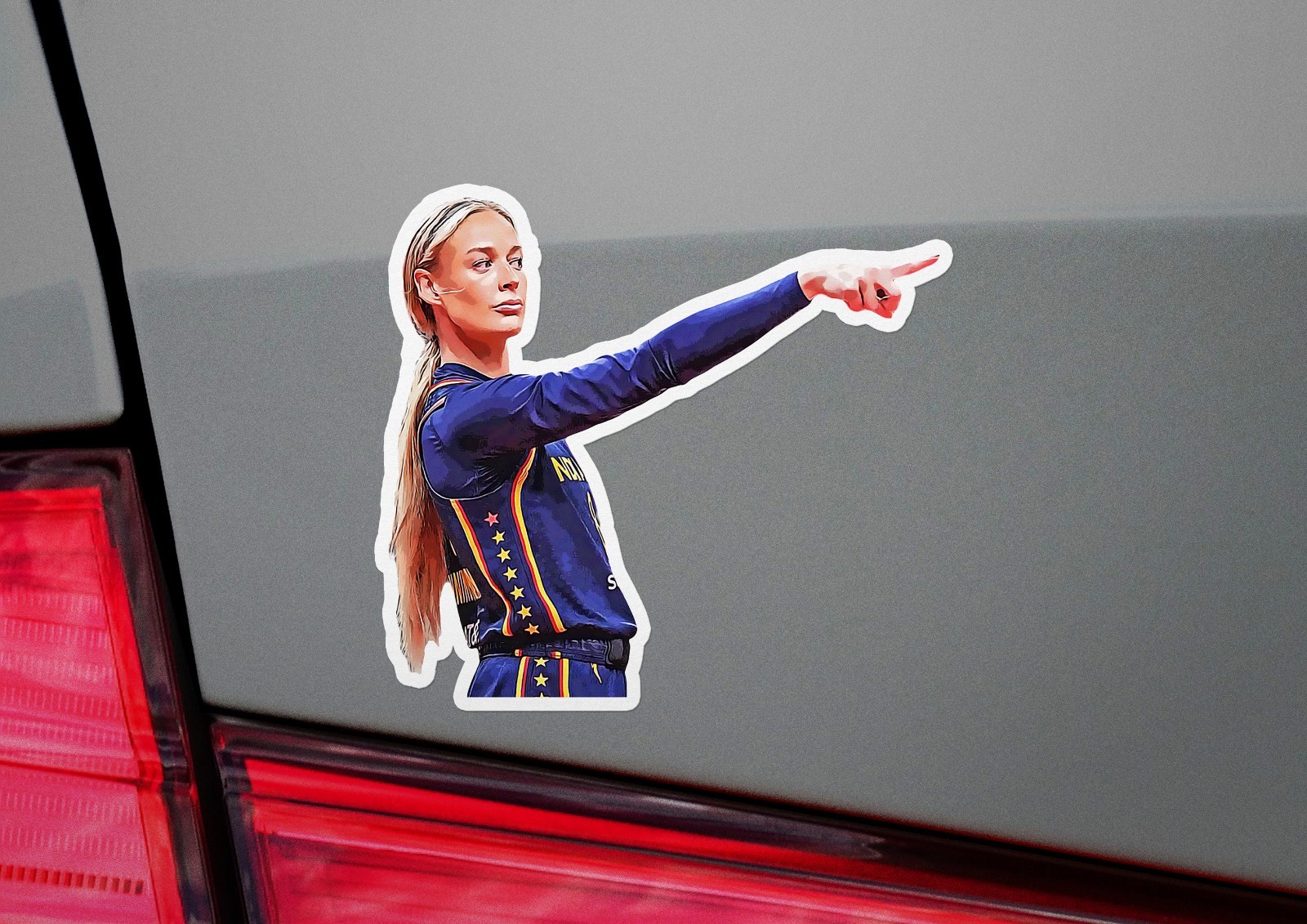 Sophie Cunningham Indiana Fever Basketball Sticker Decal–Glossy Waterproof Vinyl