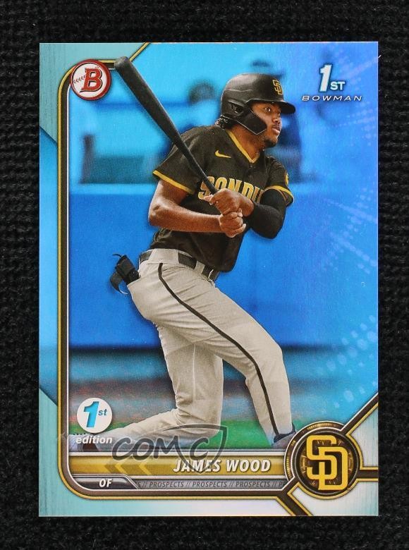 2022 Bowman 1st Edition Sky Blue Foil James Wood #BPPF-108 0f58